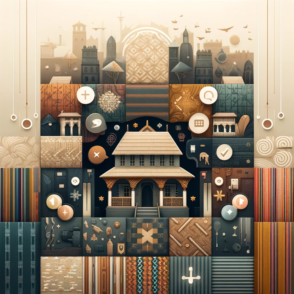 DALL·E 2024-04-26 12.36.41 - Create a subdued yet engaging image that subtly captures the essence of Kasoa's hospitality and culture, integrating modern digital elements in a less.webp